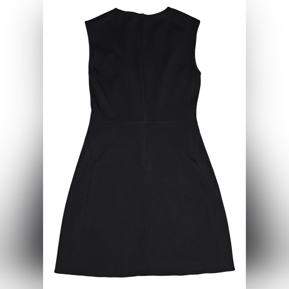 Everlane Black Sleeveless V-Neck Fit & Flare Dress A-Line Stretch Classic Sz 6 - Picture 7 of 15
